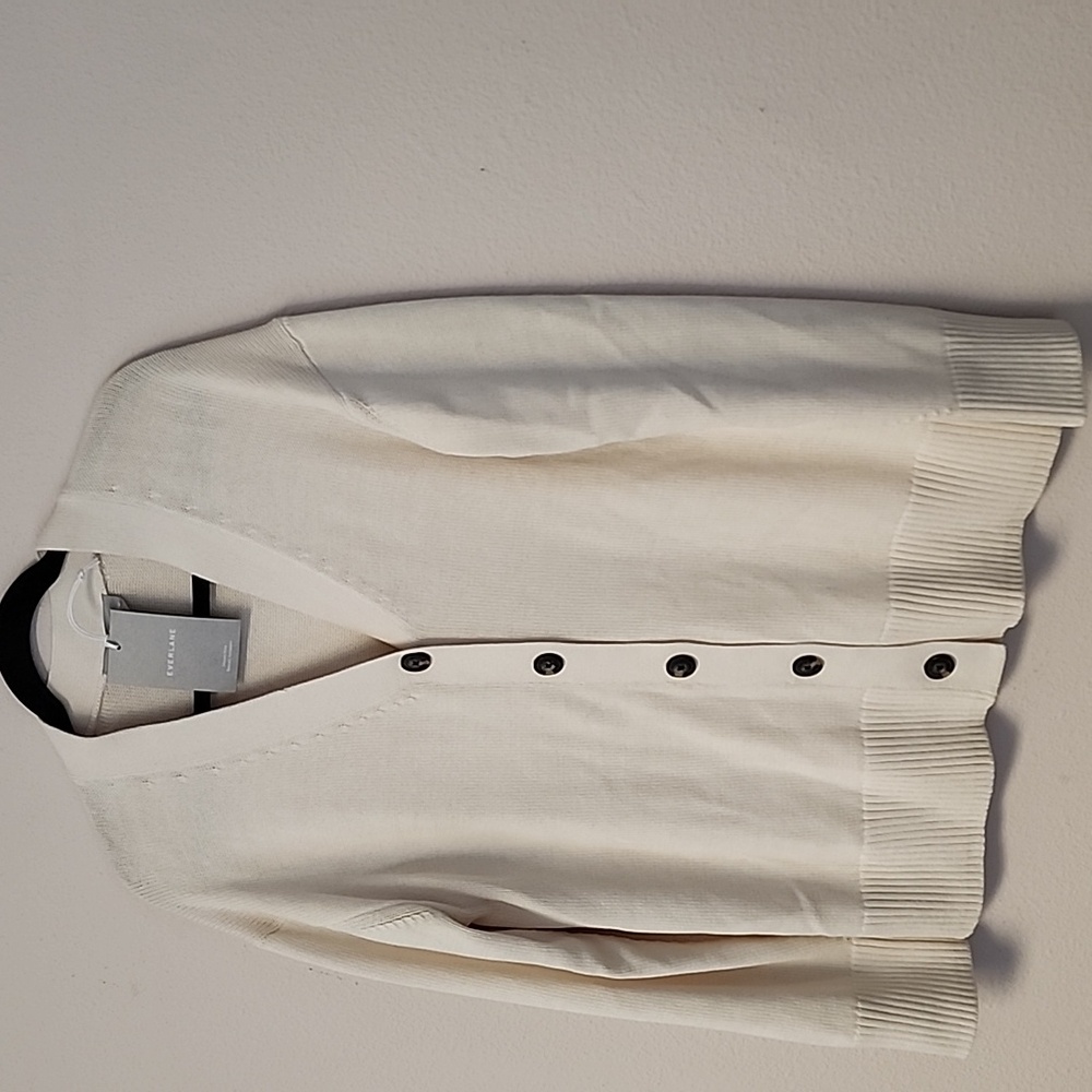 Everlane Organic Cotton Cardigan Nwt - Picture 4 of 13
